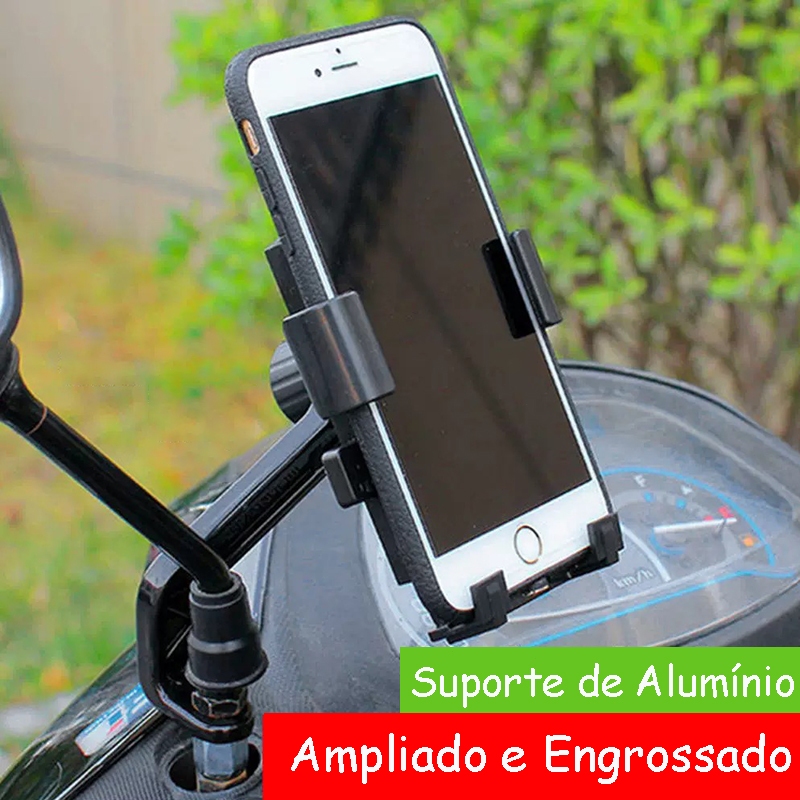 Suporte Para Celular Moto De Ferro Para Universal Bike Giratorio 360 em Oferta na Shopee