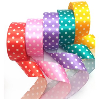Fita de Cetim Poá N5/25mm - 10 Metros  para Laços e Artesanato em Oferta na Shopee