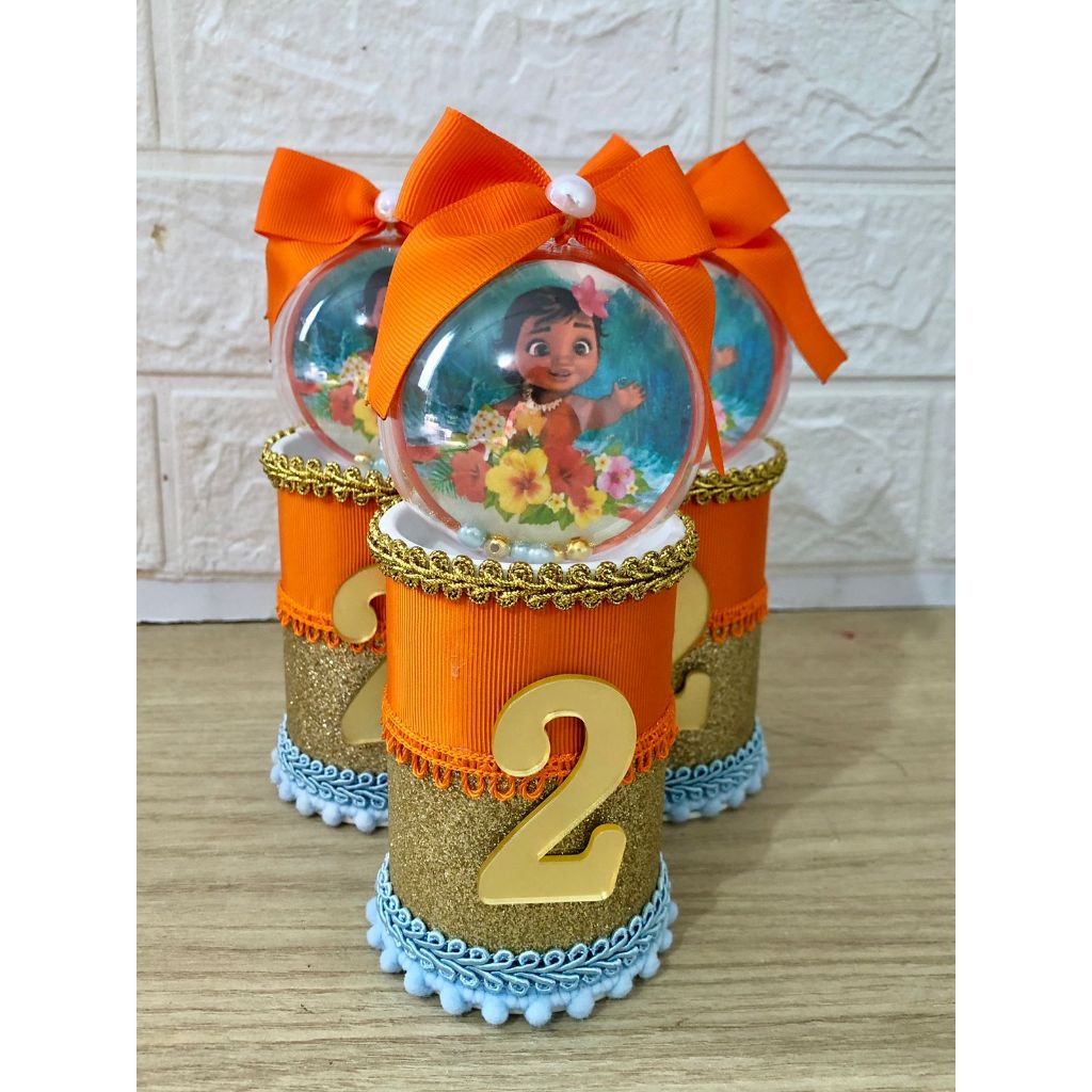 Cofrinho Personalizado Moana Baby Luxo Kit Lembrancinha | Festa Infantil | Aniversário | Personalizado