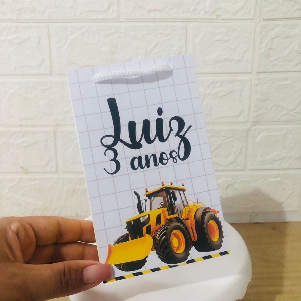 Envio Rápido Sacolinha Surpresa Trator Pegue e Monte Pegue e Monte l Tamanho P l Mimos Festas Personalizado