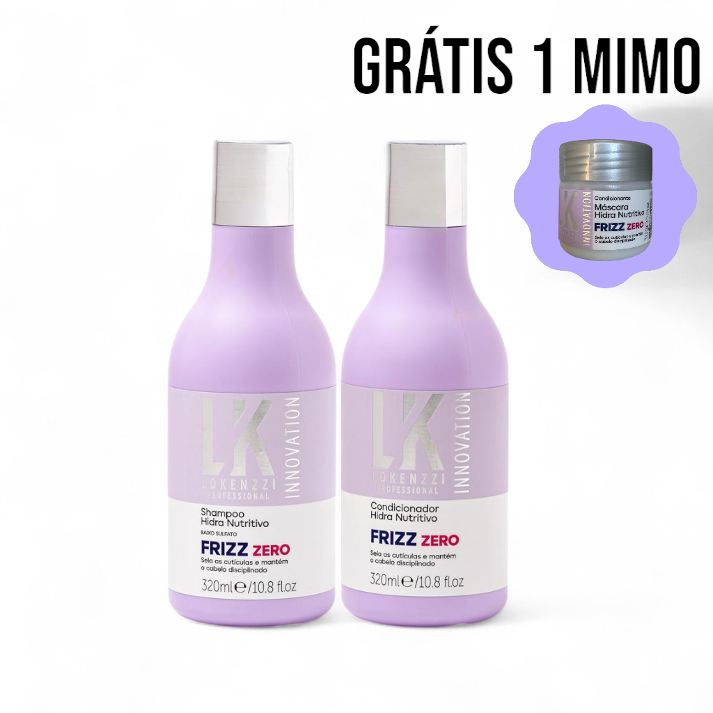 Kit Frizz Zero Shampoo + Condicionador Lokenzzi 320ml