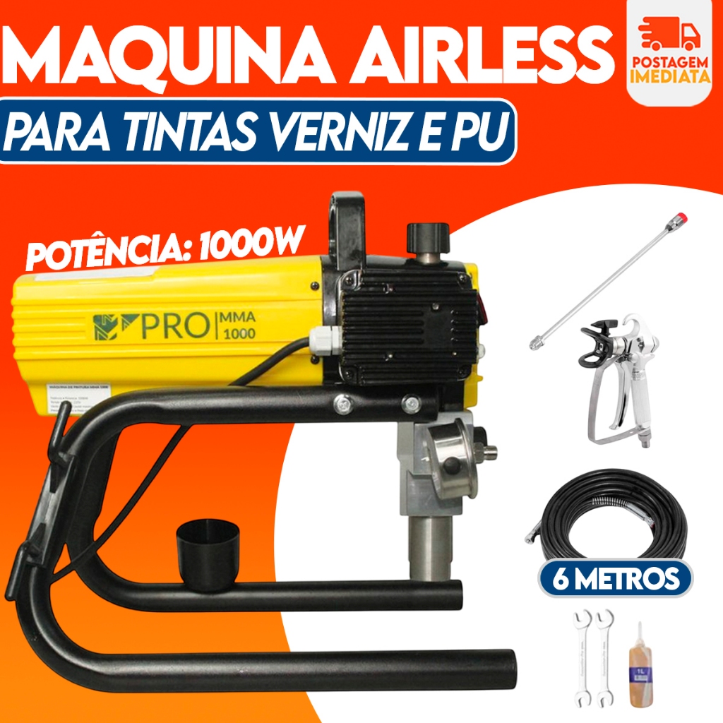 Máquina de Pintura Airless Menegotti MMA /1000W Pinturas Industriais Paredes Tetos Original 127v