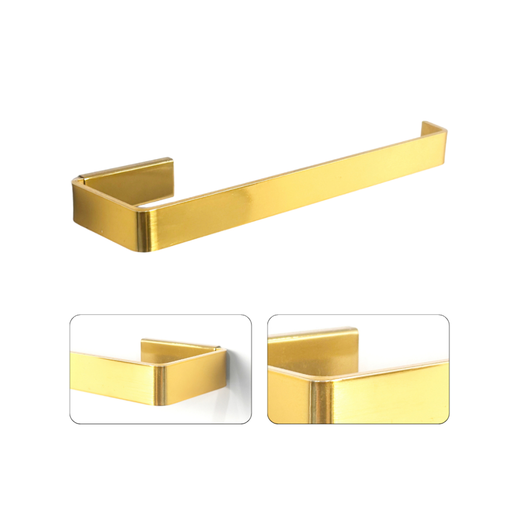 Porta Toalha de Rosto Dourado Gold Quadrado Toalheiro Lavabo Banheiro