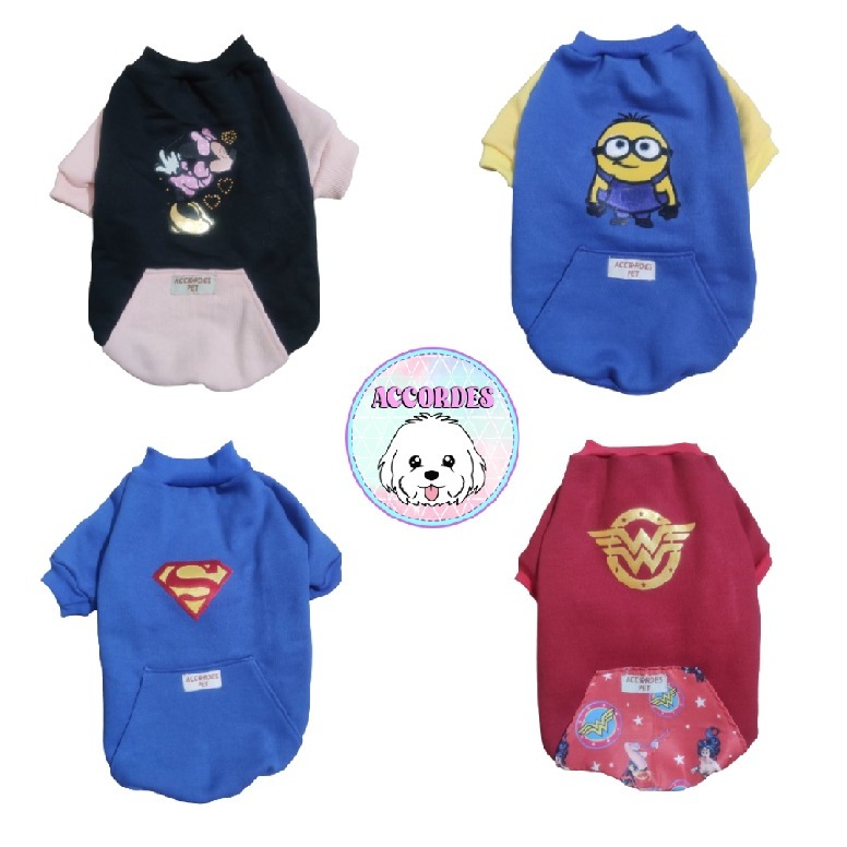 Roupa Pet de cachorro e gato | Moletom Personagens blusa pet de frio