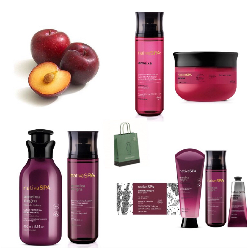 O Boticário Kit / Combo / Presente Nativa SPA Ameixa / Ameixa Negra