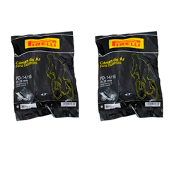 2 Câmaras De Ar Bicicleta Aro 14/16 Pirelli Bico Grosso 33mm