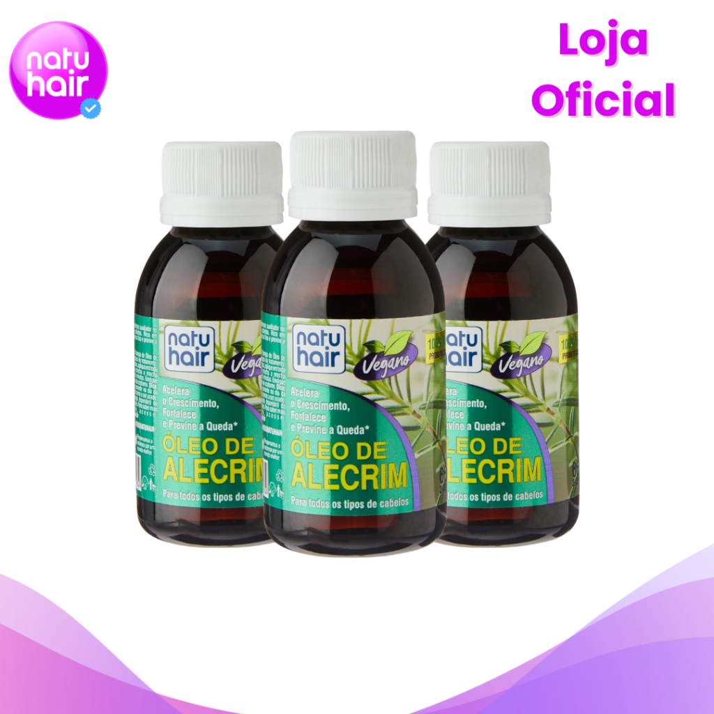 Óleo de Alecrim NatuHair 60ml Super Crescimento Antiqueda Brilho Vitalidade Fortalecedor de fios em Oferta na Shopee