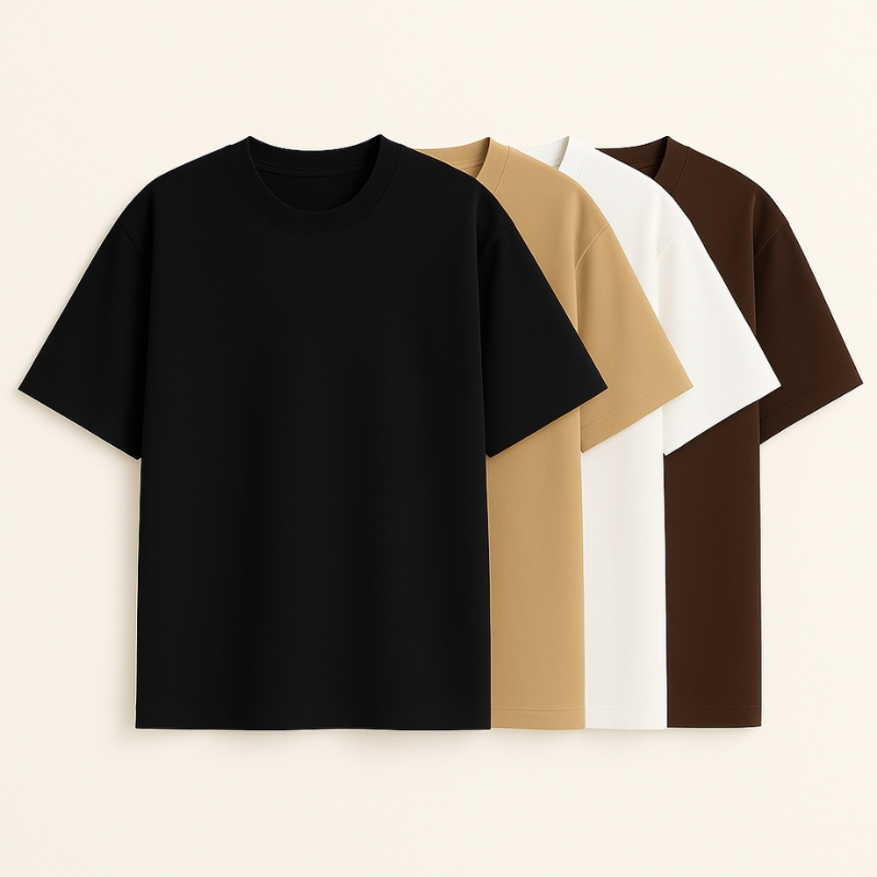 Kit 4 Camiseta Oversized Básica Streetwear Masculina em Oferta na Shopee