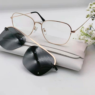 Óculos Masculino 2 em 1  Armação para Grau com Clip-On Solar Polarizado e UV400 em Oferta na Shopee