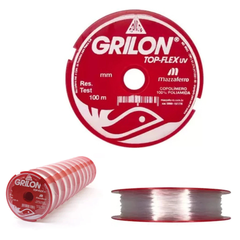 Linha de pesca Grilon nylon para pesca monofilamento carretel 100m