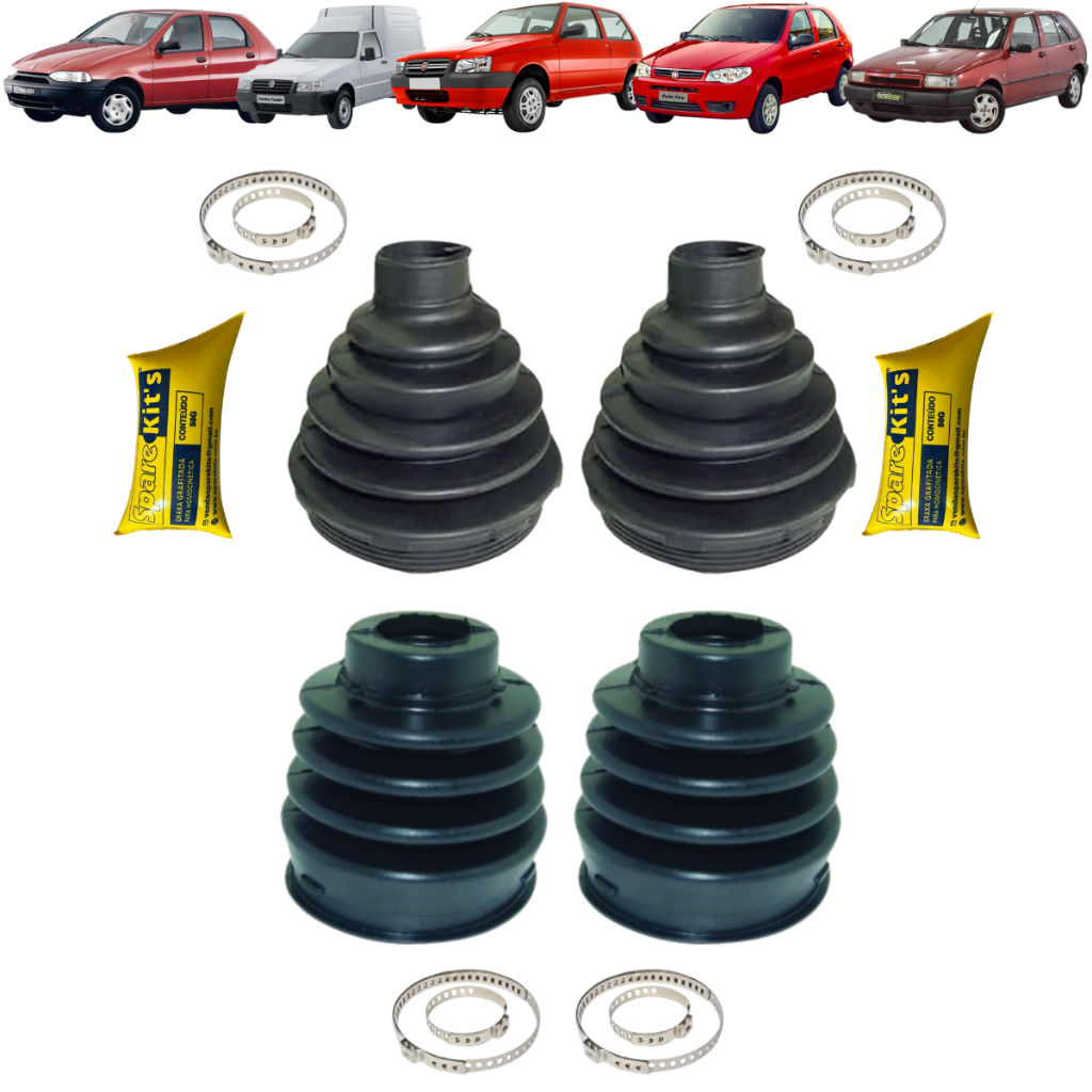 4 Kit Coifa Homocinetica Roda Cambio Palio Fiorino Uno Fire em Oferta na Shopee