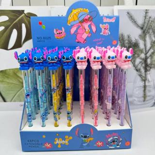 Kit de 8/12/24 Peças Caneta  Lápis desenho Stitch fofa Lápiseira para aluno de escolar em Oferta na Shopee