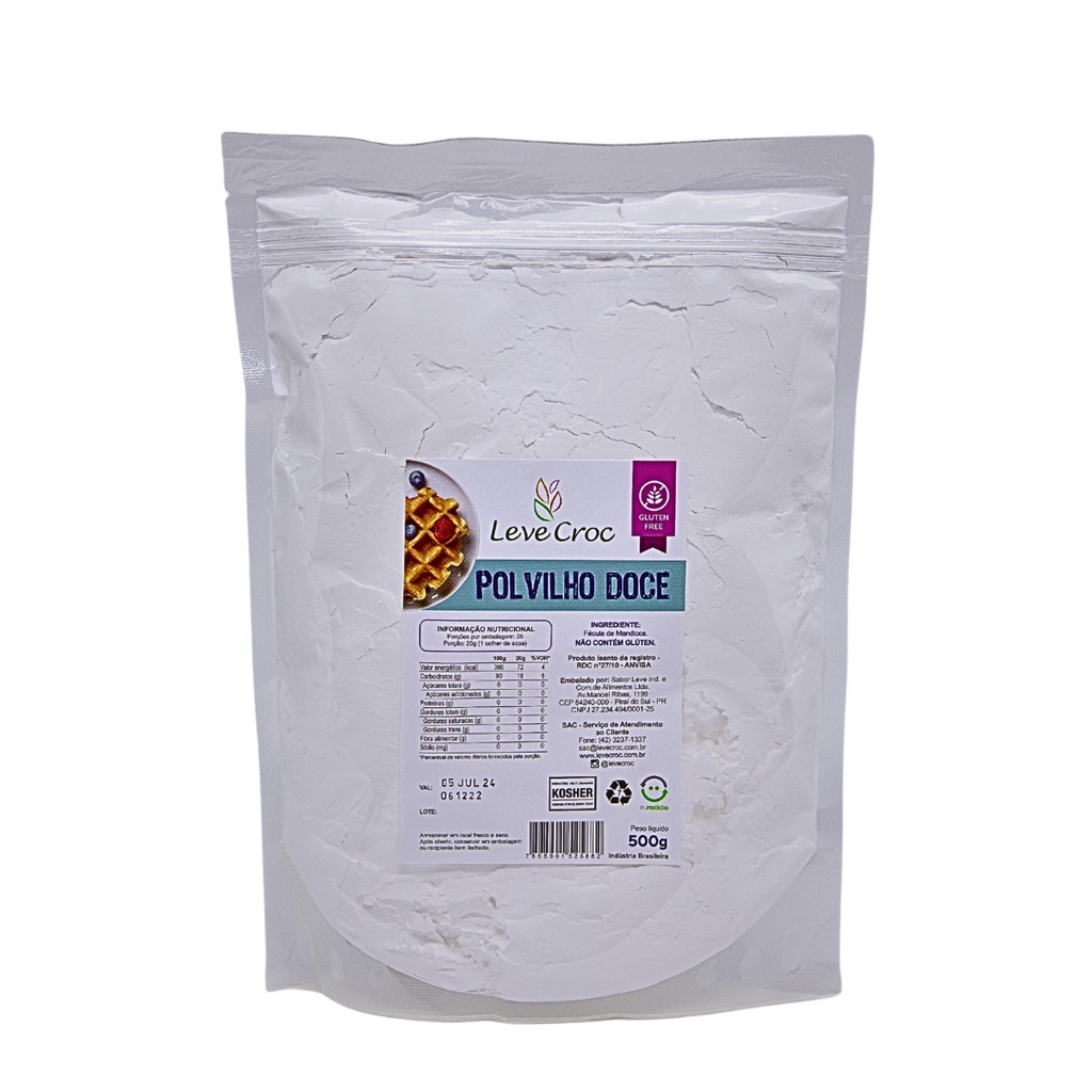 Polvilho Doce Fécula De Mandioca 500g Leve Croc