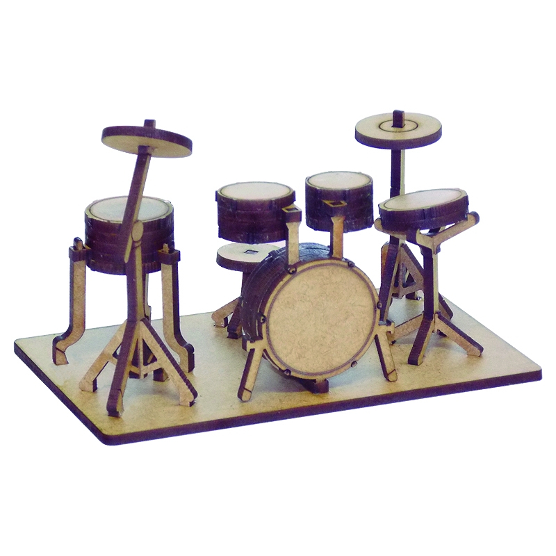 Miniatura de Bateria em MDF em MDF – Pode ser usado em Casa de Boneca, Maquetes, Trabalhos Escolares e Cenários em Oferta na Shopee