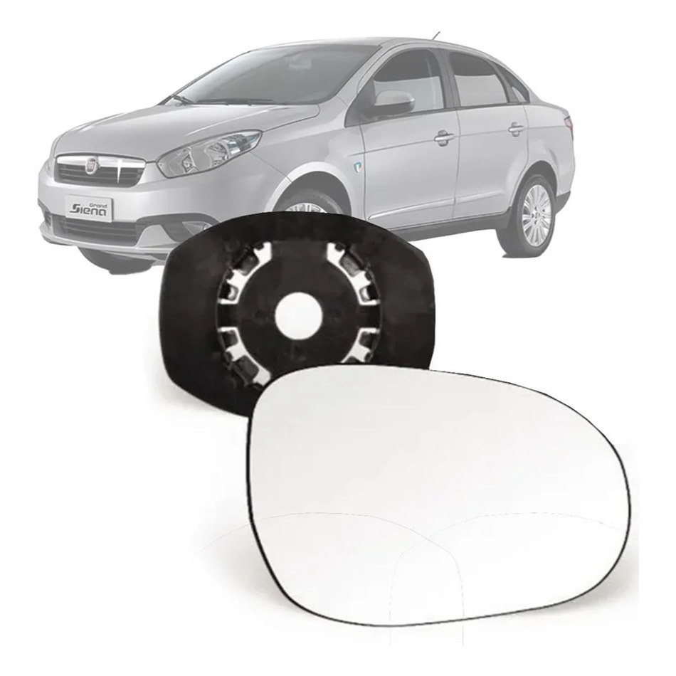 Lente Base Retrovisor Direito Grand Siena 2012 2013 2014 2015 2016 2017 2018