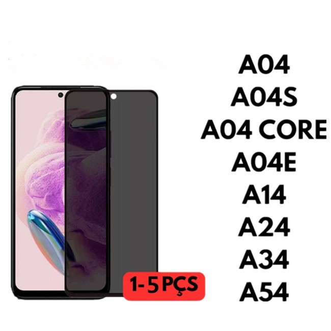 Película De Privacidade 3D Vidro Anti Spy Para Samsung A04 A04S A04 CORE A04E A14 A24 A34 A54