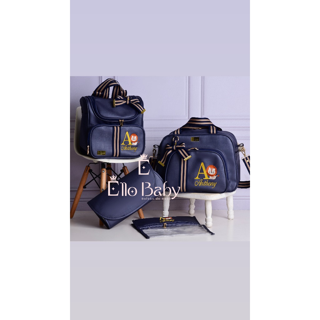 kit bolsas  pesonalizado super luxo com 5peças