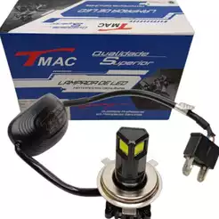 Lampada H4 3 Leds Moto Com Reator 25w 6500k Cg Titan 150 160 Start Twister 250 Xre Fazer Lander Ybr
