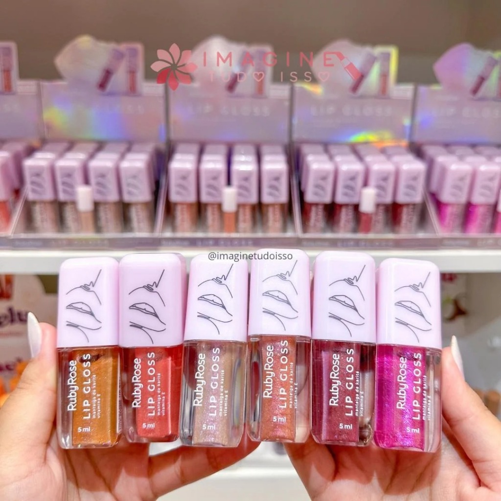 Gloss Brilhante-  GLOSS BRILHO - Ruby Rose- CORES ANTIGAS E NOVAS