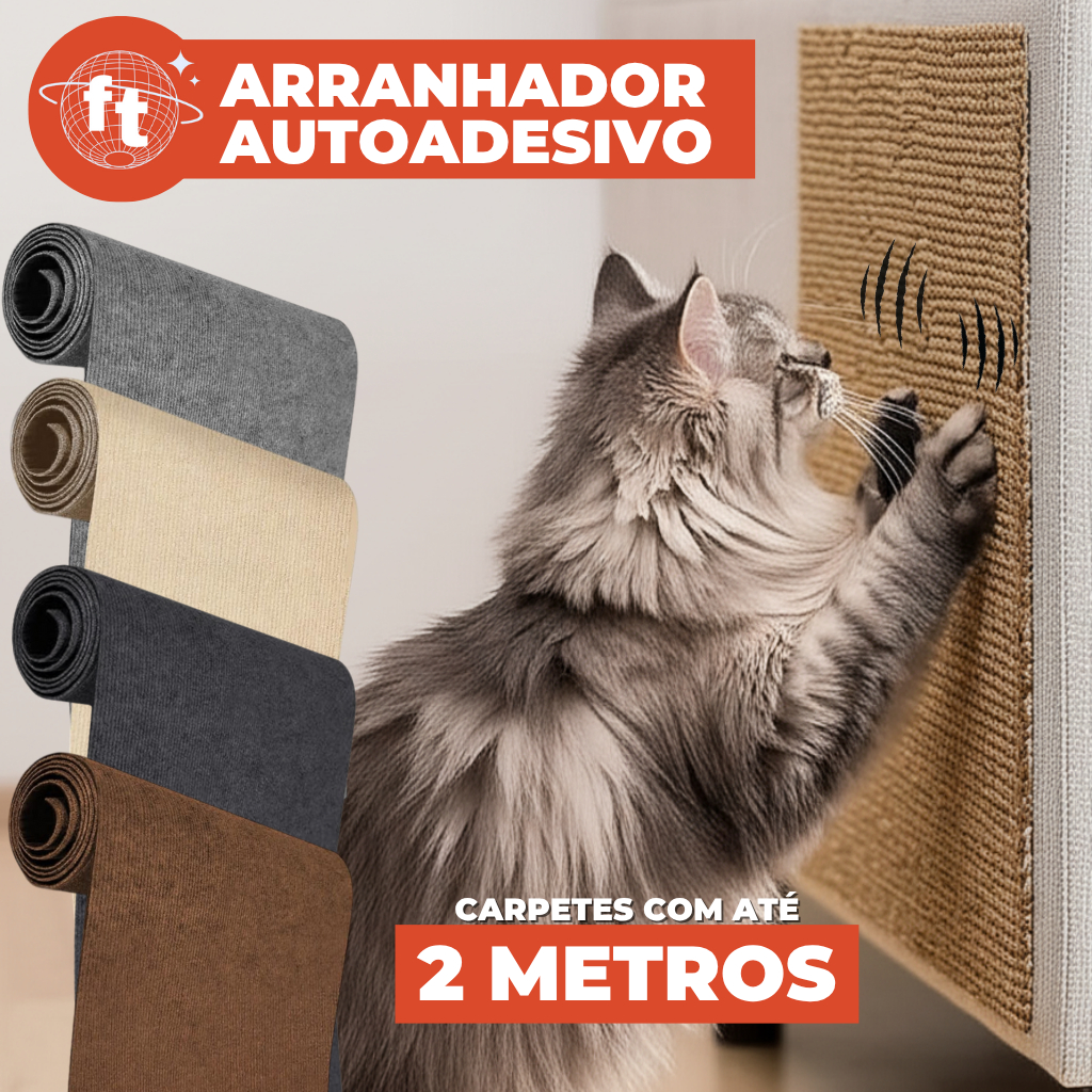 Arranhador Adesivo para gatos Adesivo Ajustável Carpete Adesivo Protetor para Sofá Móveis e Cama Box