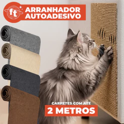 Arranhador Adesivo para gatos Tapete Ajustável Carpete Adesivo Protetor para Sofá Móveis e Cama Box