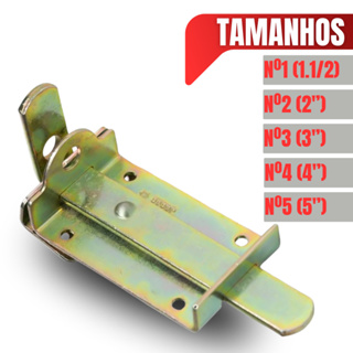 Fechadura trinco Chato Bicromatizado Portão Todos Tamanhos Porta Cadeado em Oferta na Shopee