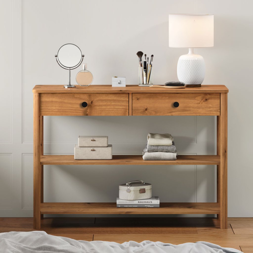 Aparador Com Gavetas Estreito Moderno Freijó Apoana em Oferta na Shopee