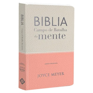 Bíblia Campo de Batalha da Mente | NVA | Letra Normal | Capa Luxo Branco e Rosa em Oferta na Shopee