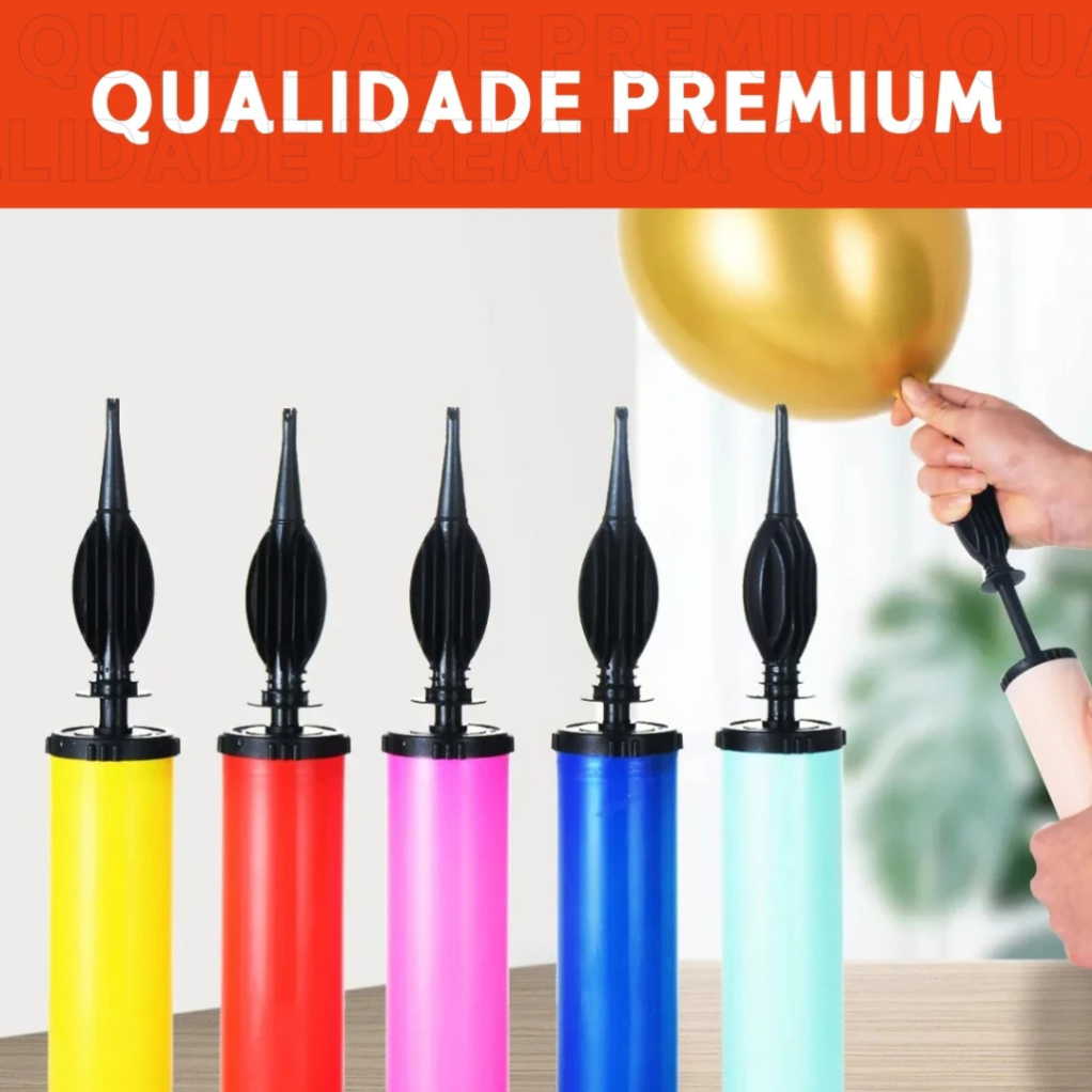 Bomba De Ar Manual Para Encher Bexiga Boia Infláveis Balão Metalizado Bubble