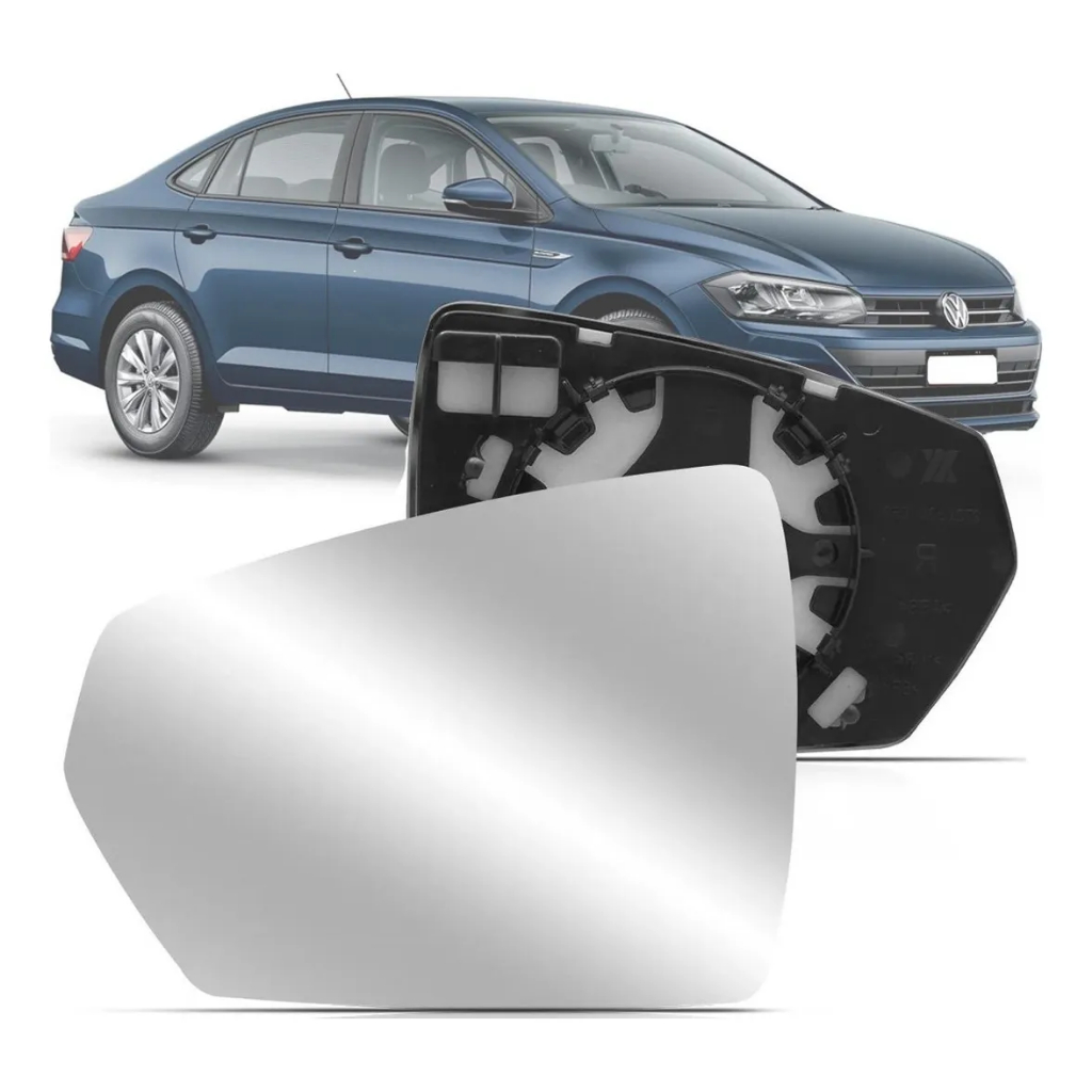 Lente Com Base Retrovisor Direito Vw Virtus 2017 2018 2019 2020 Polo 2016 2017 2018 2019 2020