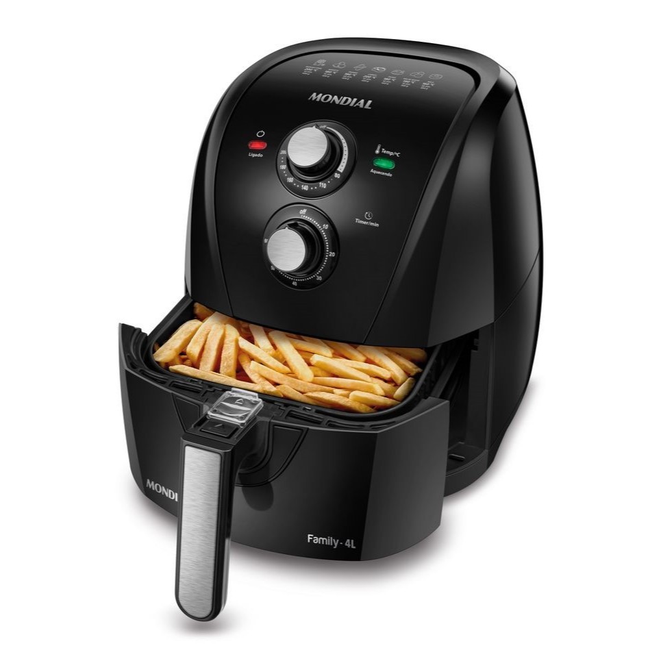 Fritadeira Sem Óleo Air Fryer Mondial - Preta (AFN-40-FB) em Oferta na Shopee