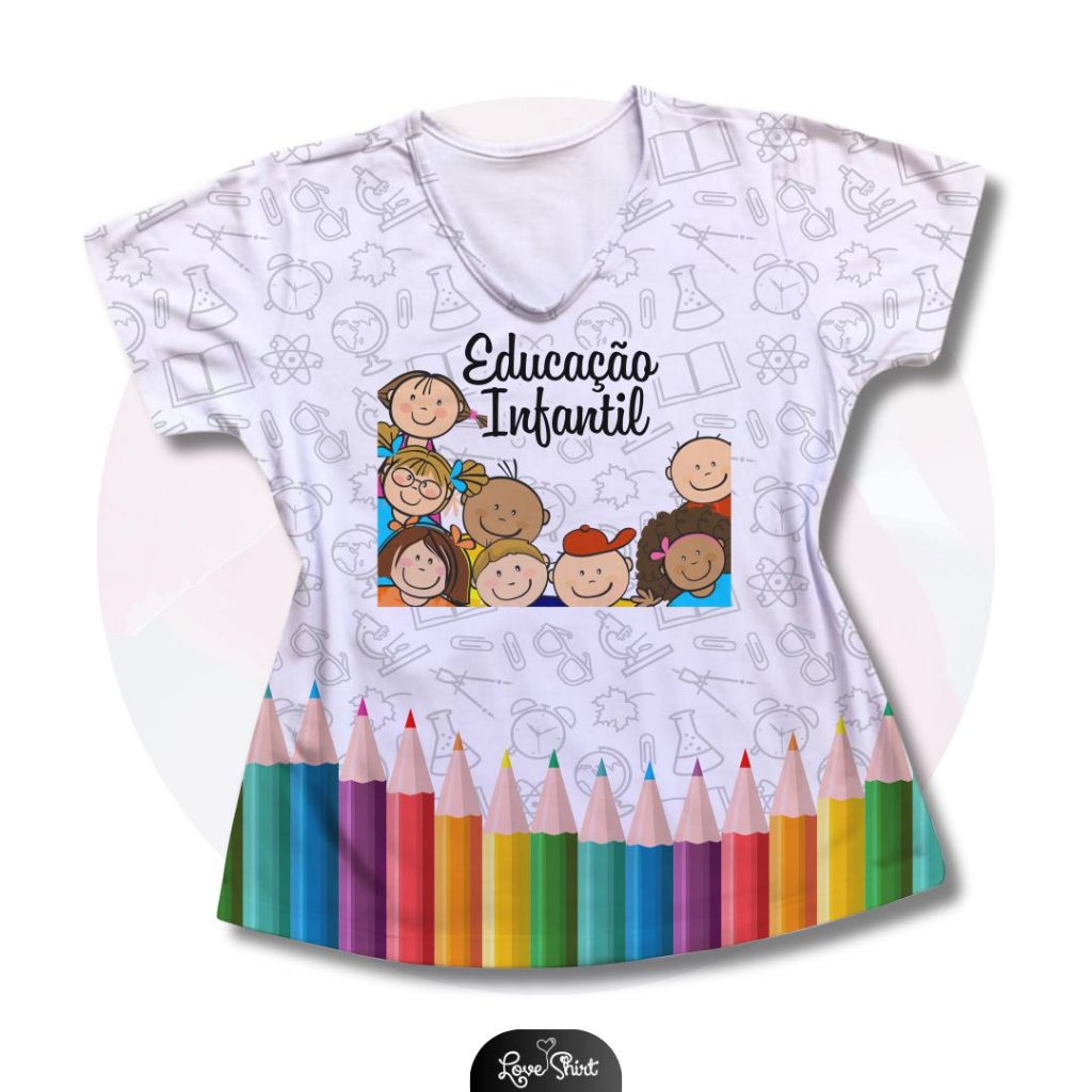 Camisa Educação Infantil feminina — imagem 2 de 2