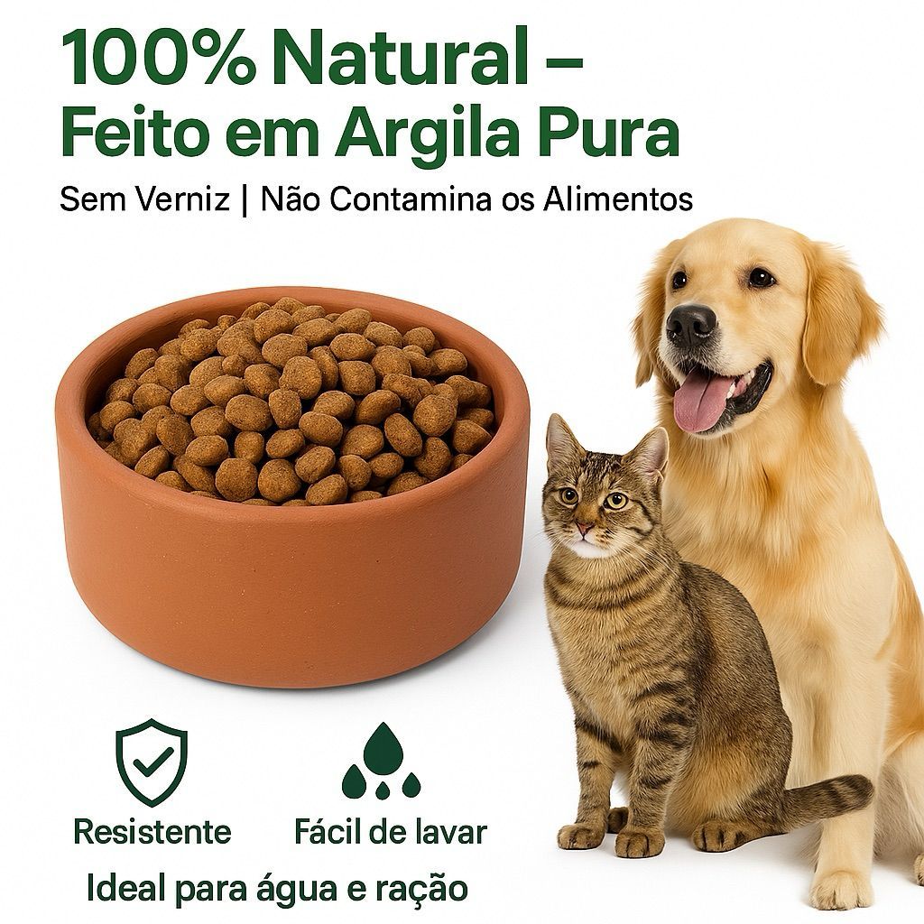 Comedouro- Bebedouro Pet Bacia cerâmica Cães,Gatos,500 ml,1L e 2L tijela argila vasilha cachorro água ração