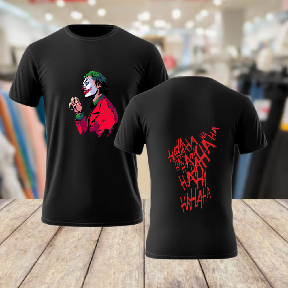 Camisa  Streetwear Camiseta Masculina Feminina Blusa Algodao Ha Ha Ha Coringa Joker Palhaço Risada