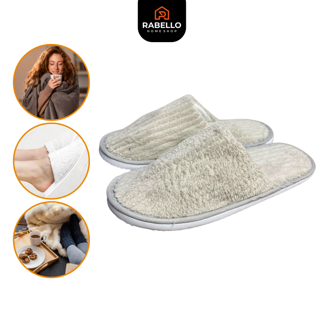 Pantufa Chinelo Antiderrapante de Inverno Adulto Canelada Quente Solado Confortável Pelúcia Forrada em Oferta na Shopee