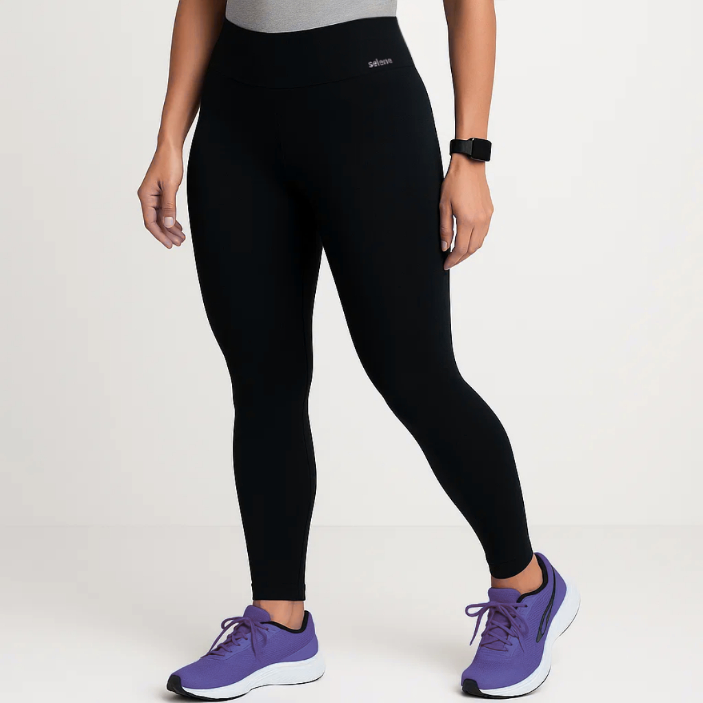 Calça Legging Feminina Academia Selene Sem Costura Não Transparece Poliamida Fitness