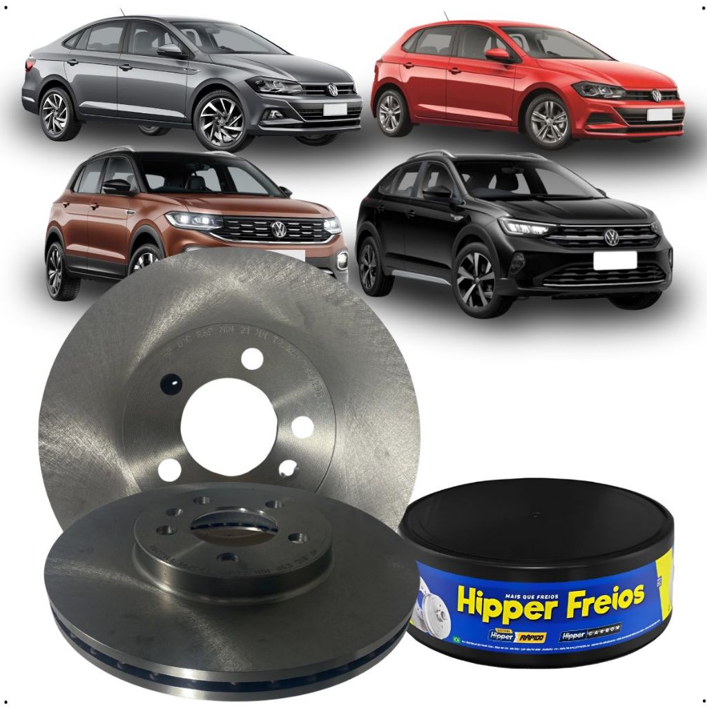 Par Disco Freio Dianteiro Ventilado Nivus Tcross 2018 À 2022 - Spare Parts and Accessories for Vehicles