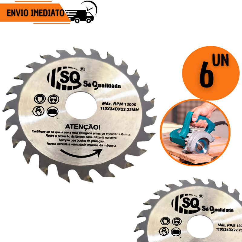 Disco de Corte para Madeira 4" Serra Circular 30 Dentes Pedreiro Construção Reforma Marcenaria