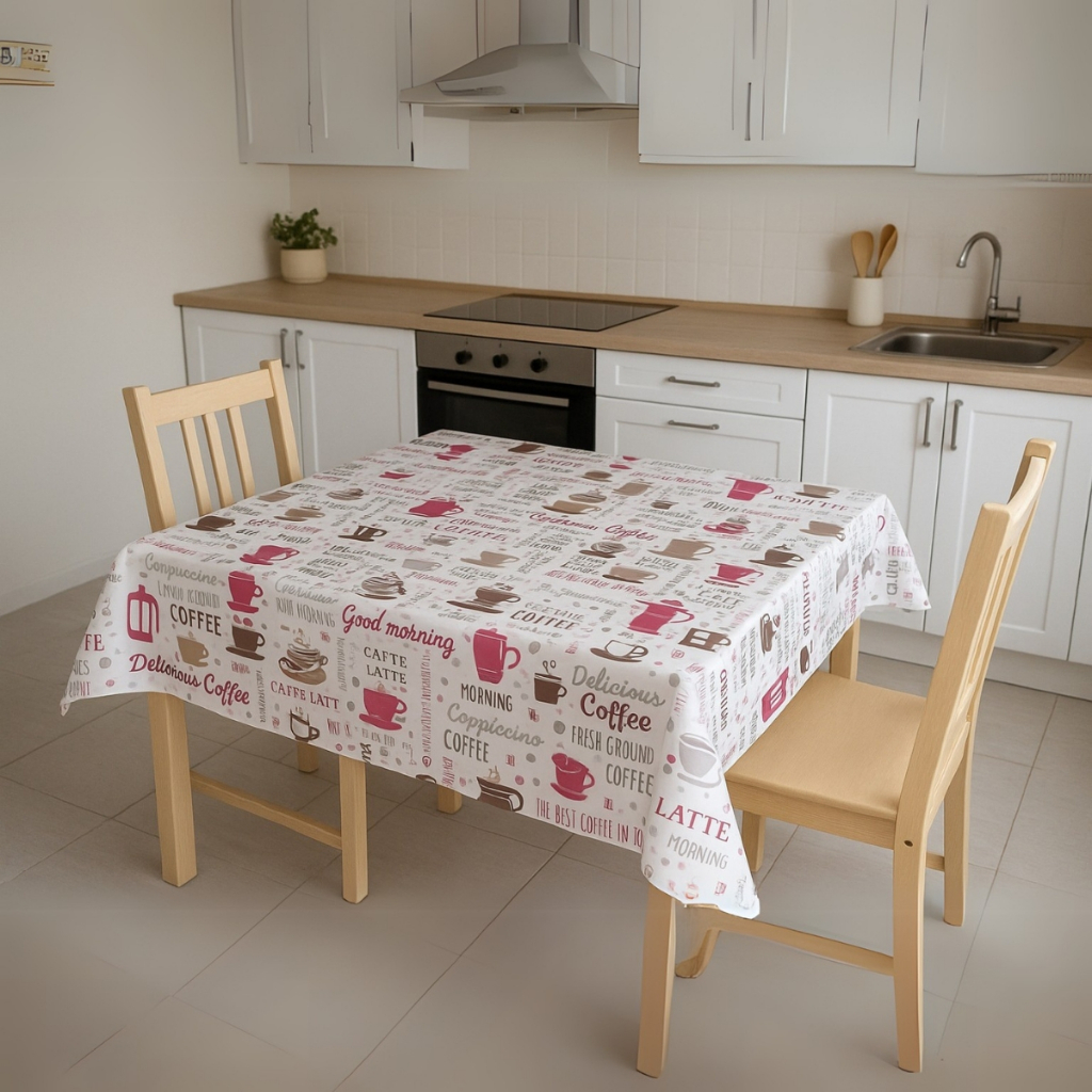 Toalha de Mesa Plástica Térmica Estampado Para Mesas Com 4,6,8 e 10 Cadeiras Impermeável em Oferta na Shopee