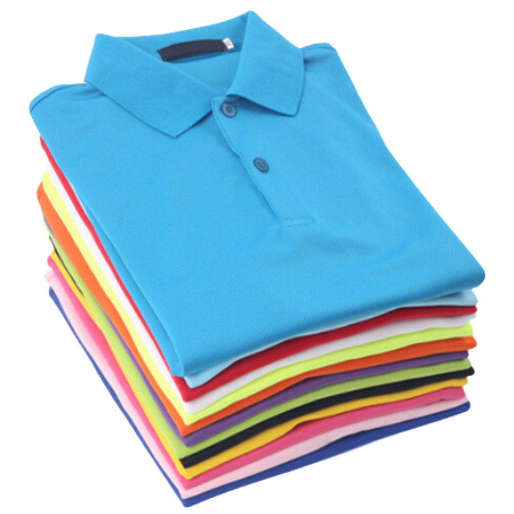 Kit com 6 Camisetas Polo Lisa Piquet para Homens Tamanhos G1 G2 G3 Plus Size Sem Bordado Sem Bolso