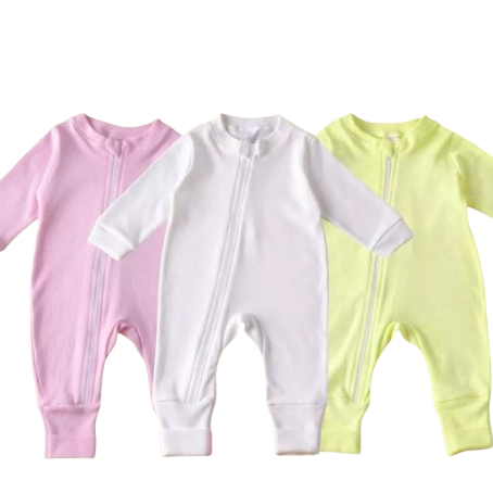 Macacão Vira Pé Com Zíper Para Bebê Kit com 3 Peças ou Avulso Para Menina e Menino