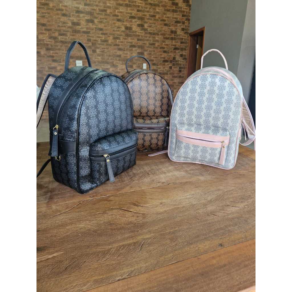 Mochila Saint Franklin Grande Monogram Escolar Viagem Estilo em Oferta na Shopee