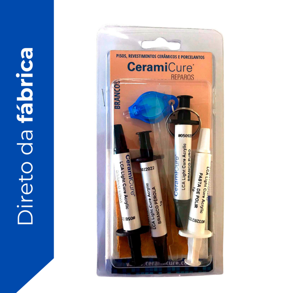 Kit Reparo Quartzo Silestone Pedra Sintética Pequenas Lascas CeramiCure