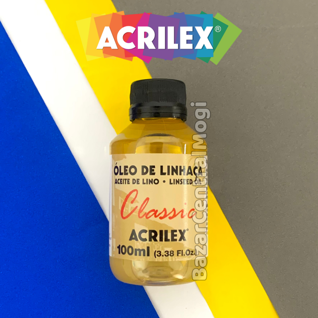 Óleo de Linhaça 100ml Acrilex Pintura em Tela em Oferta na Shopee