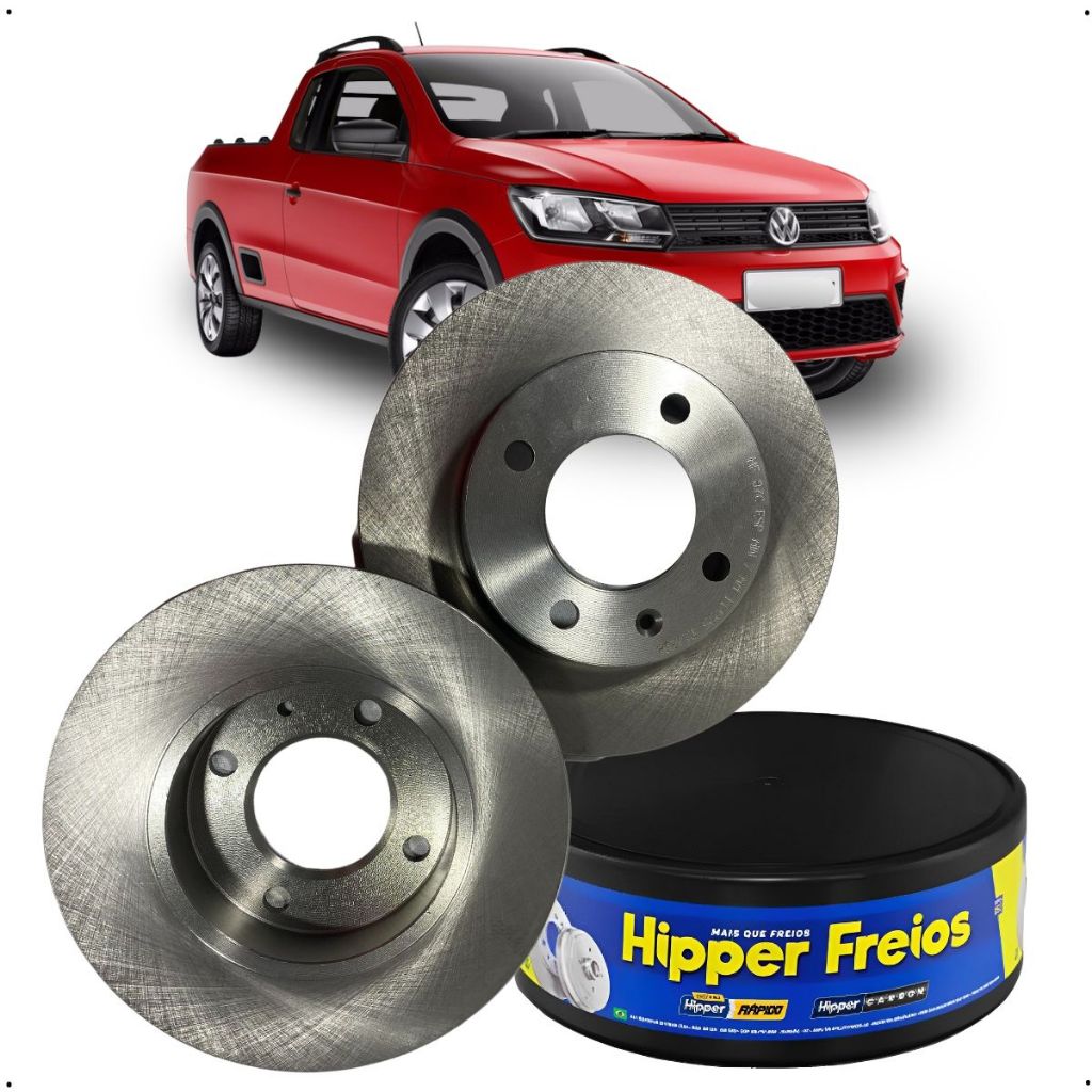 Par Disco Freio Traseiro Saveiro G6 2014 A 2016 - Spare Parts and Accessories for Vehicles