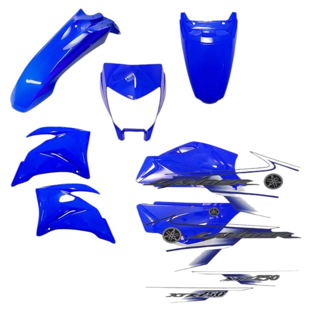 Kit carenagem Xtz 250 Lander 2008 azul