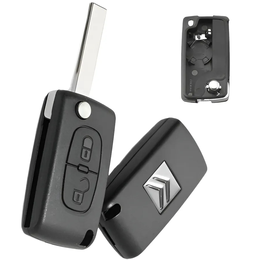 Chave Canivete Citroen Carcaça C3 2014 2015 2016 2017 2018 em Oferta na Shopee