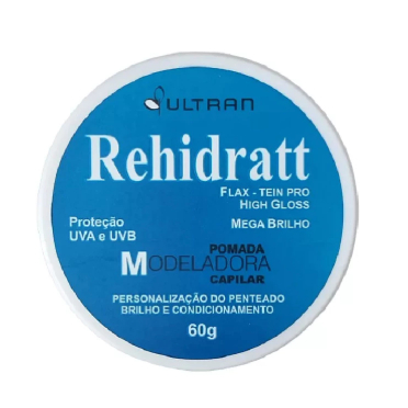 Pomada Modeladora Rehidratt Mega Brilho 60g em Oferta na Shopee