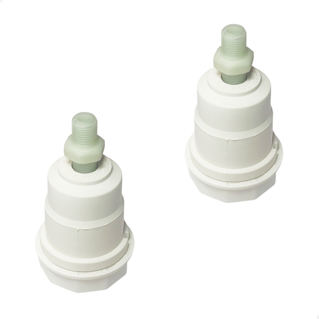 Kit 2 Soquetes Bocal para Lâmpada Branco com Niple Rosca Abajur Ventilador de teto E27 tipo coluna em Oferta na Shopee