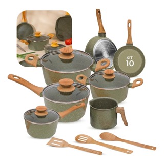 Jogo De Panelas Antiaderente Cerâmica Mimo Style 10 Peças Premium em Oferta na Shopee